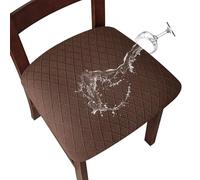 Genina Coprisedili impermeabili per sedie da pranzo e sedie da cucina (cioccolato, 6 pezzi)