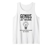 Genio al Lavoro Ma Facilmente Distratto da Snack Cervello Divertente Canotta