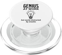GENIO AL LAVORO Ma Facilmente Distratto Da Snack Cervello Divertente PopSockets PopGrip per MagSafe