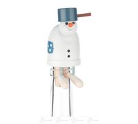 Genio Della Lampada Pupazzo di Neve Con Kaserolle H = Ca 10 CM Nuovo Erzgebirge