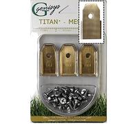 Genisys 30x di Titanio Lame di Ricambio Compatibile con Yardforce (Nuova Forma HQ nel 2018 - longlife - 0,60 mm) SA SC Luv X NX Amiro MowBest EasyMow Compatto [DIN EN Tested 50636]