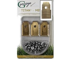 Genisys 30x di Titanio Lame di Ricambio Compatibile con Yardforce (Nuova Forma HQ nel 2018 - longlife - 0,60 mm) SA SC Luv X NX Amiro MowBest EasyMow Compatto [DIN EN Tested 50636]