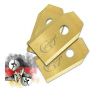 Genisys 9 Titanio Lame di Ricambio Ti3 Suono 0,75 mm Compatibile con Segway Navimow Sostituzione LongLife - 1 Foro infrangibile [DIN EN 50636 Verified]