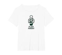 Genitore delle Piante: Giardinaggio Carino per Gli Amanti delle Piante Maglietta, Donna Plus-Size, Bianco, 2X
