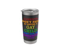 Genitori Amano Figli LGBTQ+ Arcobaleno Pride Bicchiere termico in acciaio inox doppia parete