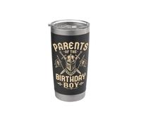 Genitori del compleanno Boy Knight Party Bicchiere termico in acciaio inox doppia parete