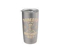 Genitori del compleanno Boy Knight Party Bicchiere termico in acciaio inox doppia parete