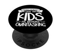 Genitori multitasking - due bambini PopSockets PopGrip Adesivo