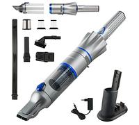 Genius A82119, Invictus One 2.0 mano + aspirapolvere 12 pezzi blu sacchetto e senza fili con 13000 PA | 2 filtri HEPA, batteria agli ioni di litio, set di spazzole supplementari, m