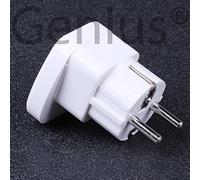 Genius® Adattatore presa spina universale da viaggio CON SICUREZZA converte spine 2 poli, 3 poli, shuko (piu' di 150 tipologie differenti) in spine 2 poli tipo SHUKO usate molto in Francia, Germania (spine di tipo E ed F). Dall'elenco sottostante e' possiible scegliere anche altri adattatori universali e altri colori (SHUKO Francia Germania 2 poli - tipo E, F, Bianco)