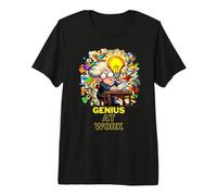 Genius at Work Science Geek Maglietta Premium