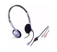 GENIUS COMPUTER TECHNOLOGY HS-02B Stereo Headset AURICOLARI, Nero, Argento