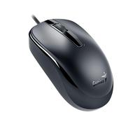 Genius DX-120 - Mouse plug and play con cavo USB di tipo C, tracciamento ottico 1200 DPI, 3 pulsanti con rotella di scorrimento, design ambidestro con cavo da 1,5 m, nero