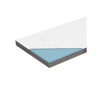 Genius Eazzzy Topper Deluxe 80 x 200 x 9 cm H2 H3 - Coprimaterasso ortopedico per materasso e letto a molle in schiuma gel | Coprimaterasso 80 x 200 cm per persone allergiche con rivestimento, bianco
