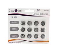GENIUS IDEAS - Batterie a bottone al litio, 3 V, 12 pezzi