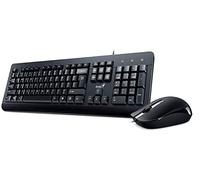 Genius KM-160 - Tastiera cablata e mouse, colore: Nero