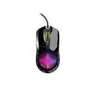 Genius Mouse da gioco Scorpion M715, USB nero, 7200 DPI, 6 pulsanti programmabili e memoria integrata, luce RGB respiratoria, compatibile con computer portatile, desktop