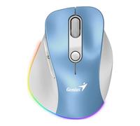 GENIUS mouse Ergo 9000S Pro ottico senza fili 2400 DPI blu e grigio