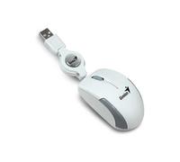 MOUSE GENIUS Micro Traveler V2, Collegamento USB Typ-A, Scrolling a Rotella, Risoluzione max 1000 dpi, Bianco