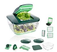 Genius, Nicer Dicer Chef, composto da 18 pezzi inclusiSet di ciotole in vetro | taglia frutta e verdura | visto in TV | NUOVO