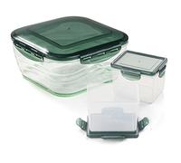 Genius Nicer Dicer Chef, contenitore di raccolta grande da 3300 ml e 2 piccole da 700 ml con coperchio (6 pezzi) - Ciotola in plastica perfetta per conservare e servire