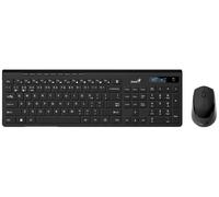 Genius SlimStar 8230 - Set tastiera e mouse wireless Bluetooth 5.3 e 2,4 GHz, 12 tasti funzione multimediali, layout britannico, mouse con sensore ottico, 1200 dpi, per collegare fino a 3 dispositivi