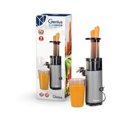 Genius Slow Juicer - Spremiagrumi per frutta e verdura, 9 pezzi, 130 W, silenzioso, design semplice, leggero, elettrico, facile da pulire con spazzola
