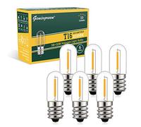 Genixgreen Lampadine a LED E14 bianco caldo 1W T16 Mini Lampadina Tubolare Equivalente 10W, Lampada Frigorifero 2200K Luce Notturna Lampadina Per Lampade da Tavolo Sale, 50Lm, Non Dimmerabile,6 Pezzi