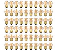 Genixgreen Lampadine LED E27 1W G40 Mini LED Filament Lampadina Vintage E27 Luce Calda 2200K equivalente 10W Lampade a incandescenza per interni ed esterni Decor,AC 220-240V,Non Dimmerabile,60 Pezzi