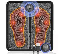 Genkigold EMS Massaggiatore Piedi Neuropatia,Pad Massaggiante Alleviare Dolore Plantare,Relax Muscolare,Tappetino Massaggiante Piedi Portatile con Controllo Pressione,8Modalità 19Livelli Stimolazione