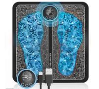 Genkigold EMS Massaggiatore Piedi per Neuropatia,Tappetino Massaggiatore Piedi Alleviare Dolore Plantare,Rilassamento Muscolare,Portatile e Ricaricabile,Controllo Pressione,con 8 Modalità,19 Livelli