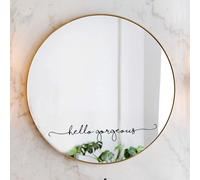 Genkigold "HELLO GORGEOUS" Adesivo da Specchio in Vinile, Adesivo per Specchietto Auto, Adesivi con Affermazioni Positive, Adesivi di Affermazione per Specchio, per Bambini, Adolescenti, Bagno