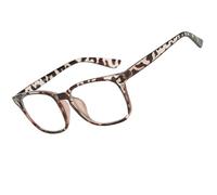 genkigold Occhiali Anti Luce Blu:Favoriscono Produzione Melatonina,Alleviano Affaticamento Occhi Digitali,Mal di Testa da Computer,TV,Giochi,per Donne e Uomini - Telaio Leopardata-Lenti Trasparenti