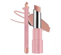Genli Glaze Oil Balm, Lipliner Lipstick, 2-in-2 Set Lipliner with Non-Stick Cup, Long Lasting Hydration and Waterproof Matte Rossetto with 24 ore of Smooth, Moisturizing Shine