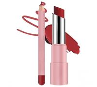Genli Glaze Oil Balm, Lipliner Lipstick, 2-in-2 Set Lipliner with Non-Stick Cup, Long Lasting Hydration and Waterproof Matte Rossetto with 24 ore of Smooth, Moisturizing Shine