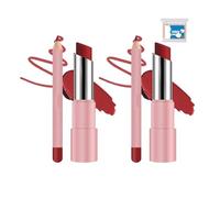 Genli Lip Balm,Genli Lifter Glaze Oil Lip Balm Lipstick Set Drip Lip Gloss with 24hrs of Smooth,Long-Lasting Waterproof Matte Lipstick and Lip Liner Set,Moisturizing and Hydrating (2*#04)