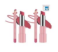 Genli Lip Balm,Genli Lifter Glaze Oil Lip Balm Lipstick Set Drip Lip Gloss with 24hrs of Smooth,Long-Lasting Waterproof Matte Lipstick and Lip Liner Set,Moisturizing and Hydrating (2*#05)