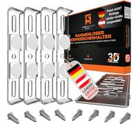 GENMAG® Clip Porta Targa Auto Senza Cornice [Universale & Legale] Portatarga Auto Posteriore | Portatarga Auto Anteriore | Supporto Targa Auto Invisibile e Rimovibile | Incluso Kit Viti Targa Auto