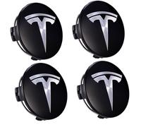 genmaimeifumu 4 Pezzi Coprimozzo Copri Ruota Hup Trim per Tesla Model Y 2020-, Coprimozzi Auto Fregi Cerchi Copricerchi Tappi per Ruote e Cerchioni Coperture per Mozzi,Black-57MM