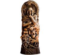 genmaiwodeshisb ROPAGI Statua in resina di Dio norreno Pantheons scandinavi, statuetta dei nordici mestiere mitologia vichinga, armadietto per vino domestico Shelt libreria scultura Orament (Loki)