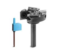 Genmitsu 4RBC01A - Punta per fresa CNC, codolo da 6,35 mm, diametro di taglio 3,8 cm, 2+2 scanalature, inserto in carburo per lastra in carburo