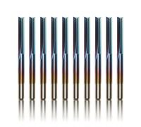 Genmitsu Fresa CNC, gambo 1/8", fresa dritta, rivestimento nano blu, 2 frese taglienti per legno, MDF, PVC, acrilico, 10 pezzi, SR10A