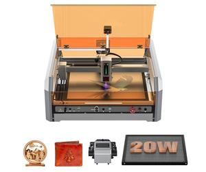 Genmitsu Incisione laser L8, 40000 mm/min, taglierina laser da 20 W, con alloggiamento e sfiato, pompa di supporto dell'aria, nido d'ape, fotocamera, per metallo e legno, carta, pelle, vetro