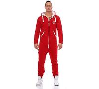 Gennadi Hoppe Tuta da uomo Onesie Jogger Tuta intera Slim Fit, rosso (rosso), XXL