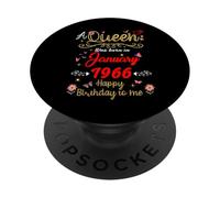 Gennaio 1966 Compleanno Una regina è nata nel 1966 Gennaio PopSockets PopGrip Adesivo