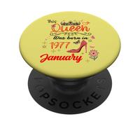 Gennaio 1977 Compleanno Questa regina è nata nel gennaio 1977 PopSockets PopGrip Adesivo