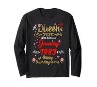 Gennaio 1983 Compleanno Una Regina è Nata nel 1983 Gennaio Maglia a Manica