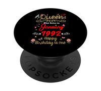 Gennaio 1992 Compleanno Una regina è nata nel 1992 Gennaio PopSockets PopGrip Adesivo