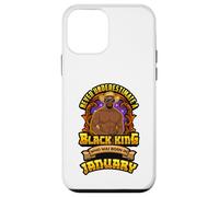 Gennaio Compleanno Melanin Man Mai sottovalutare Black King Custodia per iPhone 12 mini