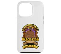 Gennaio Compleanno Melanin Man Mai sottovalutare Black King Custodia per iPhone 13 Pro
